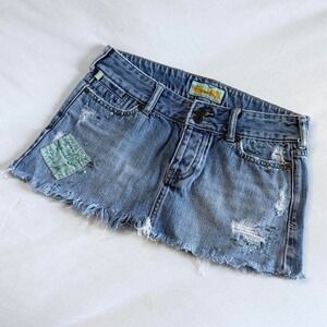 Y2K light wash denim mini skirt Hollister size 1